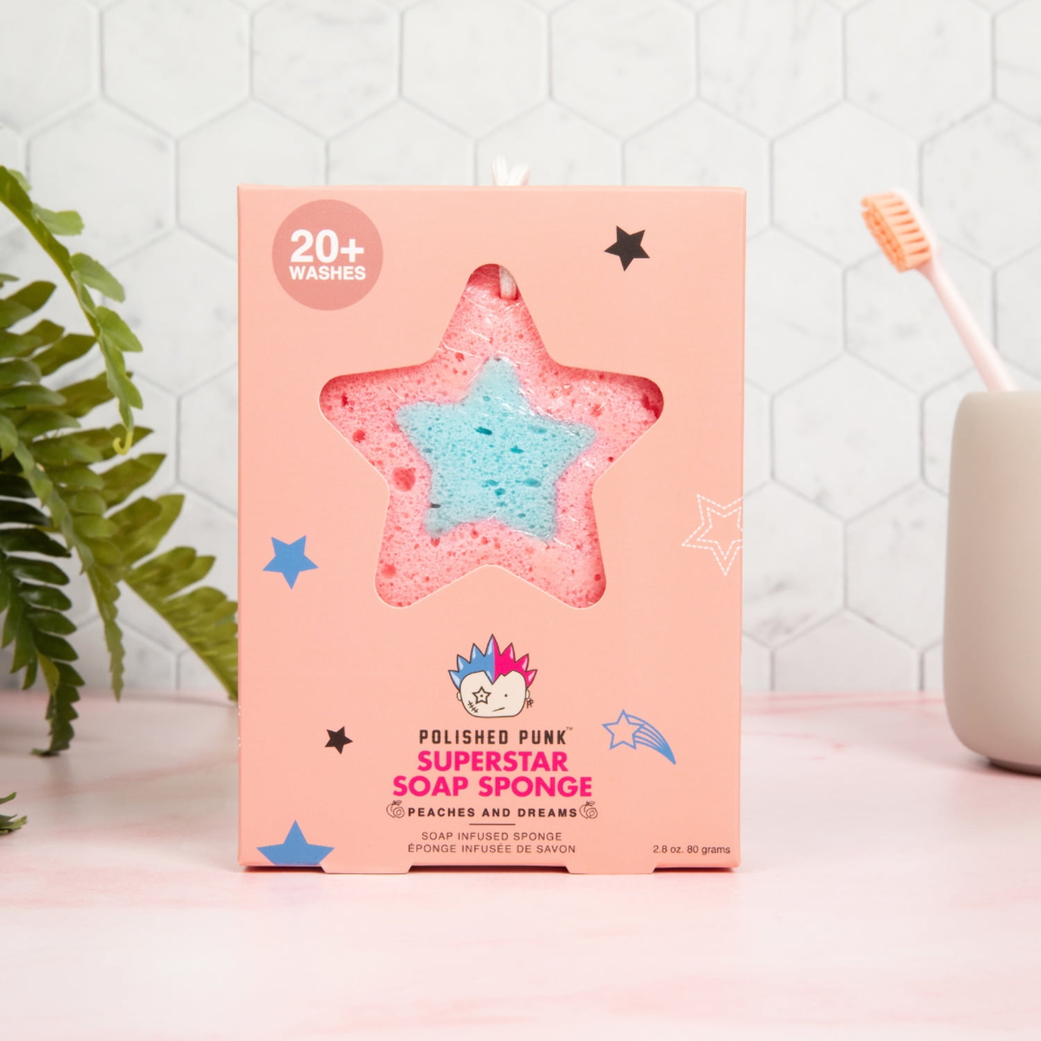Esponjabon 4er-Pack – Gurke & Melone Seifenschwämme Für Sanfte Reinigung & Peeling