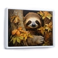 thumbnail image 2 of Designart "Serenity Sloth Resting on a Branch II" Animals Floater Framed Wall Decor, 2 of 7