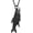 Black no chain, variant on Men's Stainless Steel Hip Hop Iced Out Crystal Inlay Koi Carp Fish Biker Necklace a Fish Leaping Over the Dragon Gate Amulet