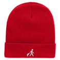 thumbnail image 5 of Here I Come Embroidered 12 Inch Long Knitted Beanie - Red OSFM, 5 of 5