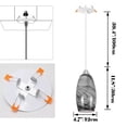 thumbnail image 2 of Kiven Glass Can Lights Retrofit Recessed Lighting with E26 Power Outlet Adapter, 4/5 Inch Replacement Conversion Kit, 1-Light Farmhouse Pendant Lighting Fixture for Hallway Kitchen,TB3232D, 2 of 7