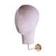 thumbnail image 2 of Cabeza de maniquí femenino de terciopelo para montar en la pared, elegante para tienda minorista, salón de belleza en casa. gris, 2 of 9