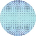 thumbnail image 1 of Ahgly Company Machine Washable Indoor Round Transitional Iceberg Blue Area Rugs, 5' Round, 1 of 7