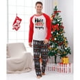 thumbnail image 3 of Matching Xmas Family Pajamas Christmas Light, Nice Or Naughty Christmas Pjs, Big And Tall Pajamas, 3 of 7