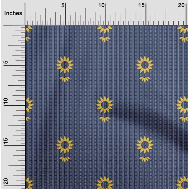 oneOone Polyester Lycra Fabric Stripe & Floral Artistic Printed Craft Fabric BTY 56 Inch Wide