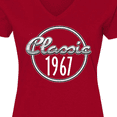 thumbnail image 4 of Inktastic Classic 1967 Birth Year Women's V-Neck T-Shirt, 4 of 5