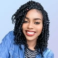 thumbnail image 4 of WEIF-Passion Twist Crochet Hair 10 Inch 8 Packs Pre-twisted Passion Twist Crochet Hair Pre-looped Short Passion Twist Hair Bohemian Synthetic Hair Crochet Braids Hair Extension (10 Inch (Pack of 8, 4 of 4