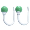 thumbnail image 1 of GUOOL 2pcs Home Curtain Holdbacks With Mounting Hardware Decorative Drape Tieback Hooks With Floral Finials For Home Decor Green, 1 of 6