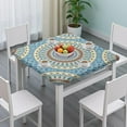 thumbnail image 3 of Tablecloth Colorful Mandala Fusion Pattern Waterproof Elastic Squre Cover with Back for Meditation and Healing Room, 3 of 6