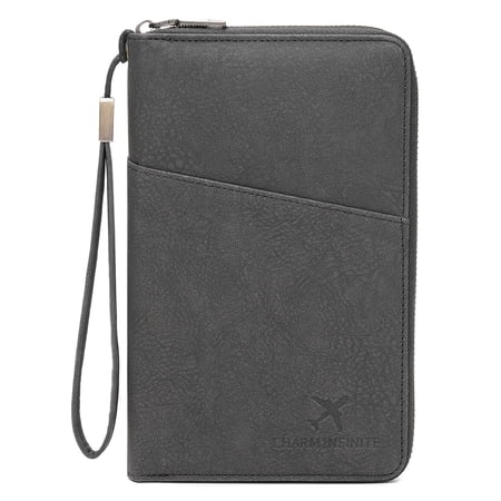 KALUNMA Family Passport Holder Wallet RFID Blocking Zippered Passport Wallet,Women and Men Travel Wallet Ladies Passport Cover