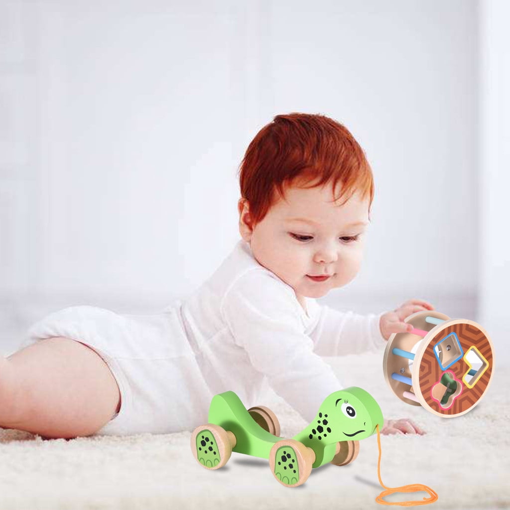 Gifts For Christmas Wooden Pull Toy A Turtle Shape Sorter Push Pull