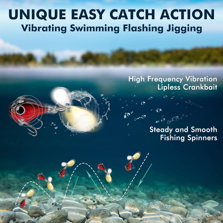 TRUSCEND Vibespinner Lures with BKK Hooks Easy Catch: 4 Actions (Vibrate/Swim/Flash/Jig) for More Bites, Longer Cast Search Bait Jigs for Bass, Crappie, Trout Ideal for Family Fishing - Walmart.com TRUSCEND Vibespinner Lures with BKK Hooks Easy Catch: 4 Actions (Vibrate/Swim/Flash/Jig) for More Bites, Longer Cast Search Bait Jigs for Bass, Crappie, Trout Ideal for Family Fishing - Walmart.com