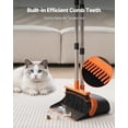 thumbnail image 4 of VEVOR Broom and Dustpan Set, Heavy Duty Dustpan and Broom Combo with Self-Cleaning Teeth, Metal Upright Standing Dust Pan with Long Handle, Ideal for Home, Restaurant, Office, Dorm, Black+Orange, 4 of 9