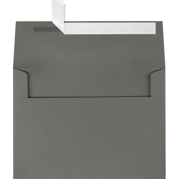 LUXPAPER A7 Invitation Envelopes for 5 x 7 Cards in 80 lb. Smoke, Printable Envelopes for Invitations, w/Peel and Press Seal, 250 Pack, Envelope Size 5 1/4 x 7 1/4 (Gray)
