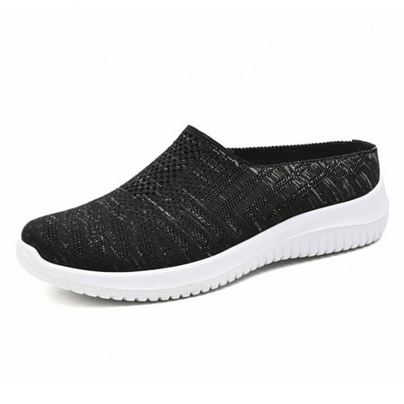 

HOTIE 2024 Mules for Women Slip On Comfort Shoes Walking Backless Sneakers 6.5
