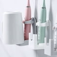 thumbnail image 4 of Advancent Soporte de cepillo de dientes eléctrico de alta calidad, estante colgante para almacenamiento de tazas de enjuague bucal, drenaje de Juegos de accesorios de baño, 4 of 5