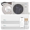thumbnail image 1 of Senville 28000 BTU Dual Zone Mini Split Air Conditioner Heat Pump White, 1 of 12