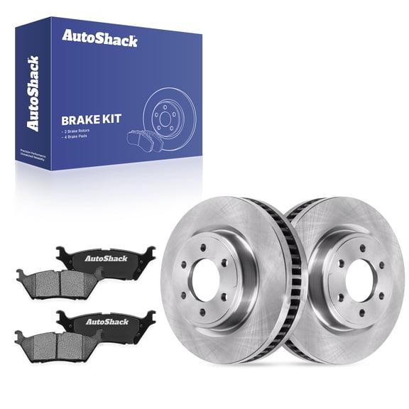 AutoShack Rear Vented Brake Rotors   Premium Ceramic Pads 6-PC Brake Kit Replacement for 2018-2020 Ford F-150 2018-2022 Ford Expedition 2018-2023 Lincoln Navigator 13.23" (336 mm)