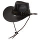 thumbnail image 5 of Moda de sombrero de vaquero cómodo con de jazz de borde de ancho para de viajes Marrón oscuro, 5 of 8