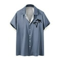 thumbnail image 1 of Camisas de Manga Larga para Hombres Blusa Cómoda de Cuello de Impresión, Camisa Casual de Poliéster para Uso Diario, de Fiesta Y de Primavera de Verano, 1 of 4