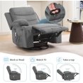 thumbnail image 4 of IdealHouse Recliner Chair with Massage and Heat, 360° Swivel Oversized Recliner Single Sofa Seat, Adult Rocking Chair Reclining Sofa with Cup Holder and Pockets for Living Room, 4 of 7
