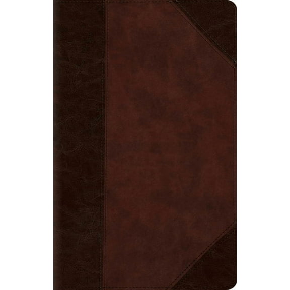 ESV Large Print Compact Bible, Red Letter (Trutone, Brown/Walnut, Portfolio Design), (Hardcover)