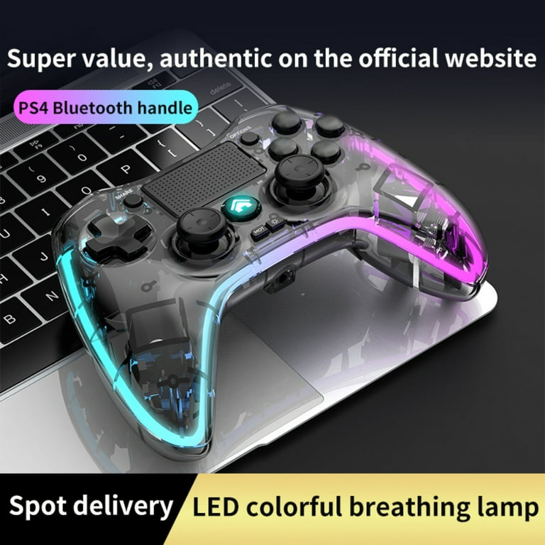 viering mode vergaan Wireless Controller for PlayStation 4, Gychee Transparent Gamepad for PS4,  Compatible with PS4/PC/Android Accessories for Kids Gifts - Walmart.com