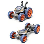 MMJ RC Stunt Car Double Sided Rotating 4WD Remote Control Deformable LED Light 10.63x5.12in Off Road