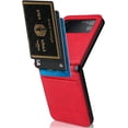 thumbnail image 2 of case for Galaxy Z Flip 4 Case Wallet, Ultra -Thin Retro Style with Card Holder Samsung Flip 4 Case Compatible with Samsung Galaxy Z Flip4 5G, Red, 2 of 14