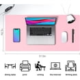 thumbnail image 3 of Leather Desk Pad Protector,Mouse Pad,Office Desk Mat, Non-Slip Desk Blotter,Laptop Desk Pad,Waterproof Desk Writing Pad for Office and Home (31.5" x 15.7", Fairy Pink), 3 of 6