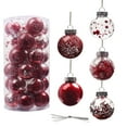 thumbnail image 2 of Fiudx Bolas de Navidad Brillantes, Juego de 30 Piezas, Plástico, 6 Cm, para Decoración Navideña, Fiestas, Bodas y Aniversarios, Versátiles para Colgar o Exhibir En La Mesa., 2 of 7