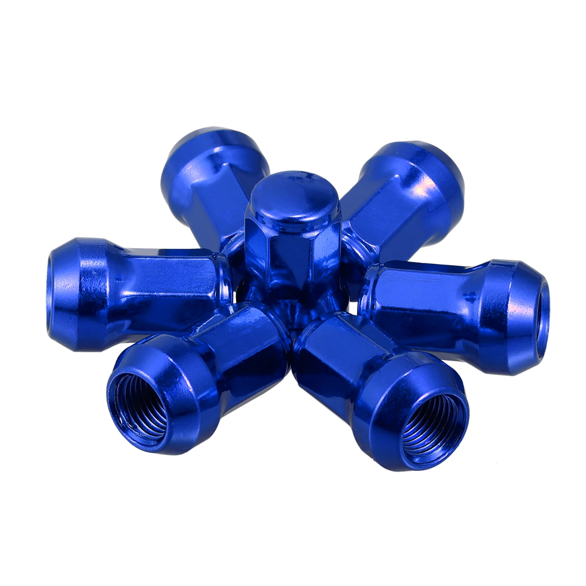 Unique Bargains 20Pcs M12 x 1.25 Car Lug Nuts with Socket Key Blue