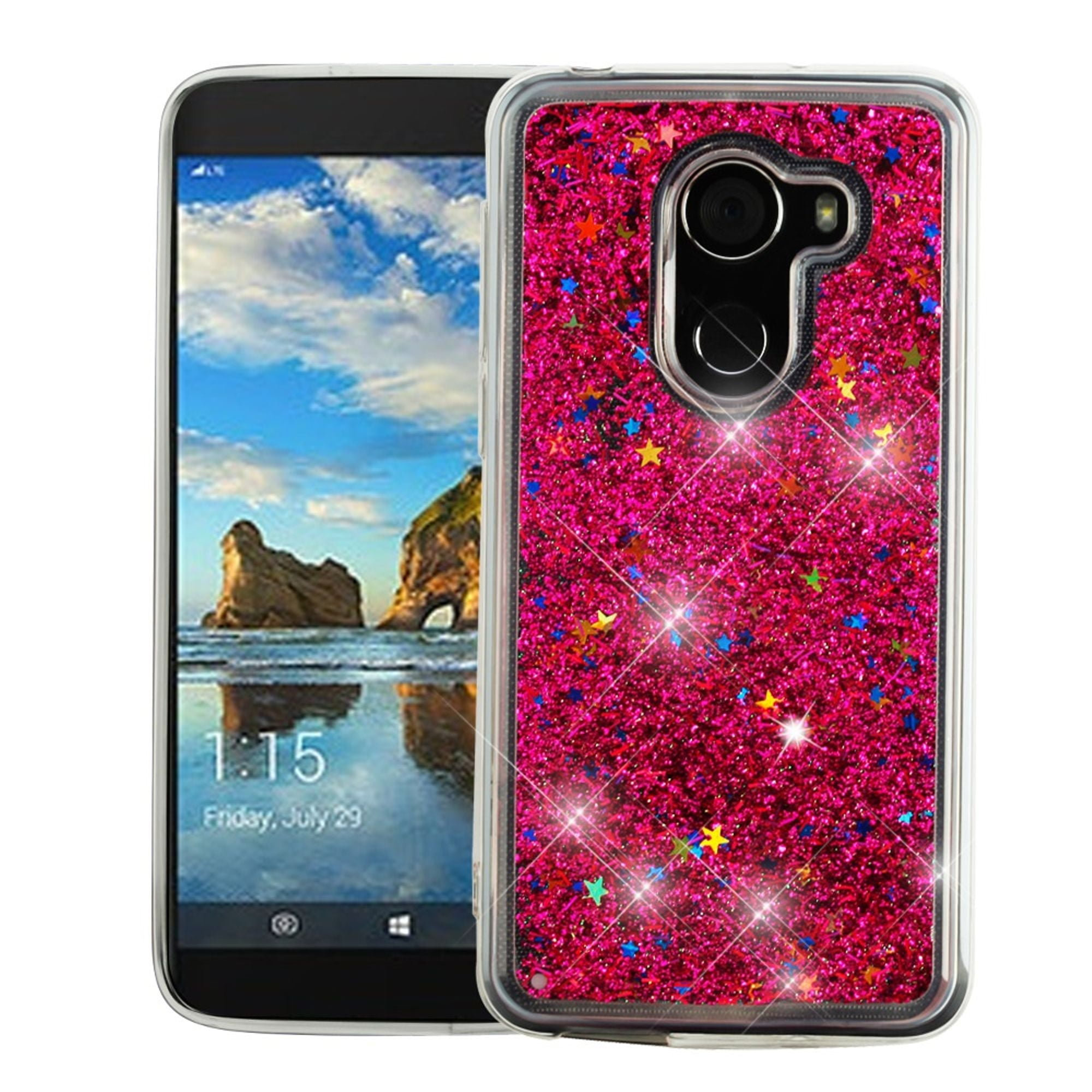 Alcatel A30 Fierce 2017 Phone Case, by Insten Quicksand Glitter Hard