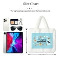 thumbnail image 3 of Honeii Let's Go on an Adventure Print Fluffy Shoulder Bag Plush Bags Women Ladies Tote Bag Fluffy Furry Purse Handbag for Autumn and Winter, 3 of 7