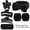 Black headband hairpin 16-piece set (OPP pack), variant on 16 Pack Skincare Hair Accessories Set, Bow Spa Headbands, Claw Clips, Wrist Wash Bands & Seamless Hair Ties for Makeup Washing Face