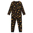 thumbnail image 3 of Renewold 2pcs Warmth Long Sleeve Pjs Tee Sweatpants Set for Halloween Birthday Gifts Black Cats Pumpkins Nightgown Pajamas Top Soft Sleepwear Tracksuit Size 9-10, 3 of 5