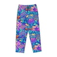 thumbnail image 4 of Disketp Colorful Mushrooms Print Women'S Comfy Pajama Pants Casual Drawstring Palazzo Lounge Wide Leg Pants, 4 of 9