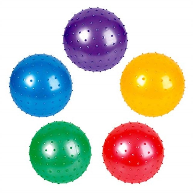 6 Assorted Hedstrom Knobby Squishy Educational Sensory Toddler Balls 