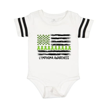 

Inktastic Lymphoma Awareness Lime Ribbons and Flag Gift Baby Boy or Baby Girl Bodysuit