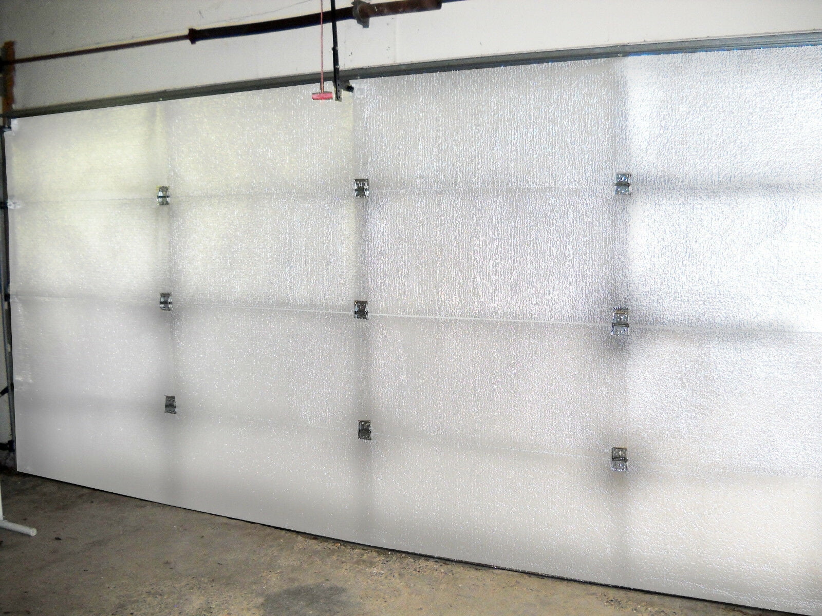 Commercial GARAGE DOOR INSULATION KIT Reflective Foam WHITE 7 Panel 14Hx12L 