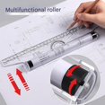 thumbnail image 3 of HannLk Multipurpose Rolling Parallel Ruler Plastic Drawing Ruler Measurement Tool, 3 of 7