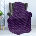 thumbnail image 4 of Abstract Soft Flannel Fleece Blanket, Simplistic Hand Drawn Like Symmetric Tribal Object Bohemian Essentials, Cozy Plush for Indoor and Outdoor Use, 50" x 70", Dark Purple Pale Lilac, by Ambesonne, 4 of 5