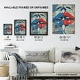 thumbnail image 3 of Artery8 Pop Art Kiss Cartoon Pride LGBT Red Blue Love For Living Room Extra Large XL Wall Art Poster Print, 3 of 5