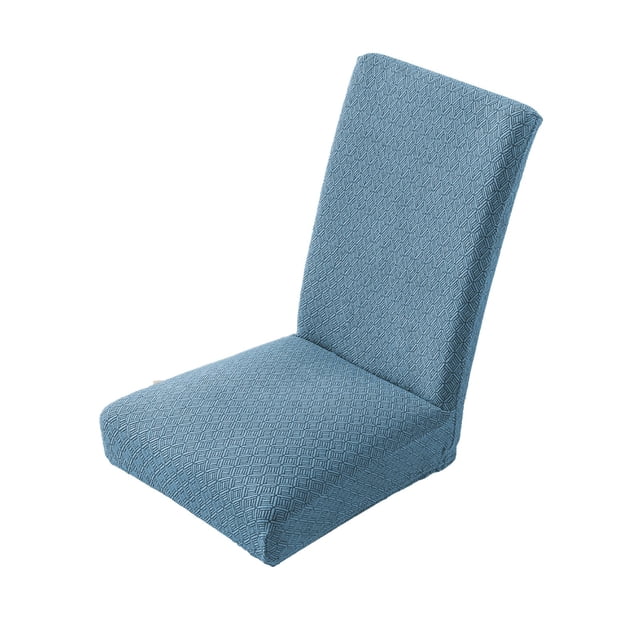 Fasiaou Stretch Dining Chair Cover Slipcover, Elastic Fabric Seat Protector with Leaf Pattern, Washable for Home Kitchen and Wedding,Blue
