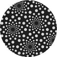 thumbnail image 1 of Ahgly Company Indoor Round Patterned Night Black Area Rugs, 3' Round, 1 of 6