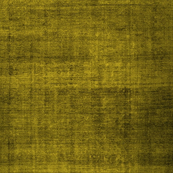 Ahgly Company Indoor Square Abstract Yellow Contemporary Area Rugs, 3' Square
