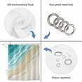 thumbnail image 3 of Turquoise Beach Coastal Shower Curtain Set - Standard 72" x 72" Washable Bathtub Curtain with 12 Hooks, Summer Ocean Nautical Seaside Waterproof Fabric Shower Curtains for Bathroom/Bathtub Décor, 3 of 6