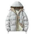 thumbnail image 2 of Christmas Clearance Ofreoo Men's Stitching Drawstring Hooded Slim Fashion Jacket Coat Outwear, 2 of 9