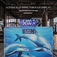 thumbnail image 3 of Bathroom Scale, Highly Accurate Digital Body Scale,Precisely Measures Weight up to 400 lbs-Dolphins Gracefully Swimming In The Crystal-Blue Ocean, 3 of 4