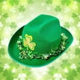 thumbnail image 2 of St. Patrick Day Tree Topper Hat Green Headwear Irish Top Head Accessory St. Patrick's Day Hats Green Stovepipe Tall Hats, 2 of 6